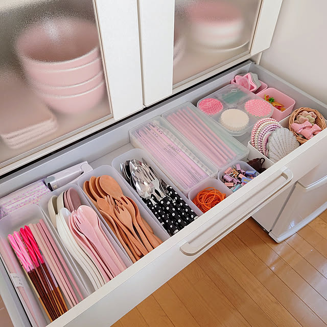 Kitchen,引き出し収納,見てくださりありがとうございます♡,いいね、フォロー本当に感謝です♡,いつもありがとうございます♡,ナチュラル,ピンク大好き♡,かわいいもの♡,100均大好き,セリア,francfranc雑貨,プチプラ雑貨,暮らしを楽しむ,すきなものに囲まれた暮らし,お気に入りアイテム yukaの部屋