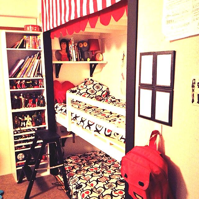 Bedroom,押入れリメイク,押入れDIY,2段ベッド,IKEA,こどもスペース,子供部屋,押入れ改造 pinoko_1424の部屋