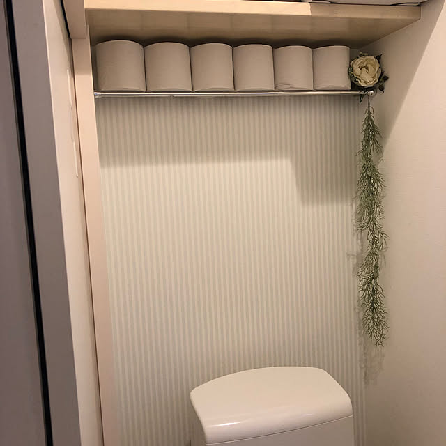 Bathroom,Daiso,フェイクグリーン,つっぱり棒,トイレットペーパー sun_sun_sunの部屋