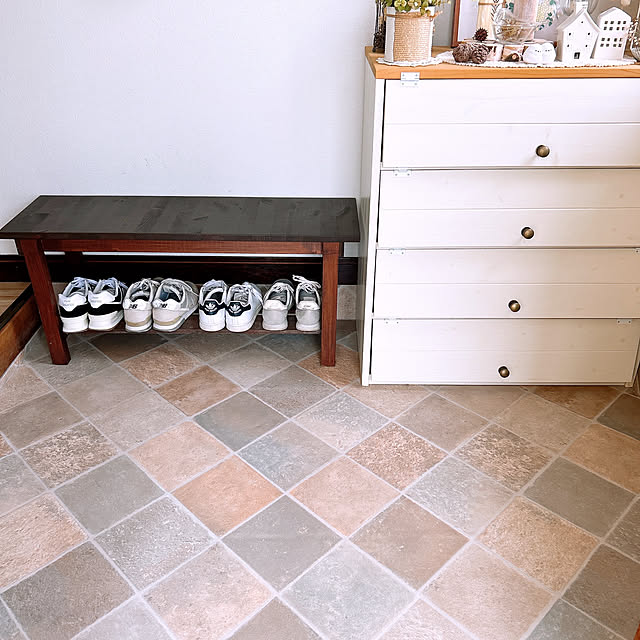 Entrance,玄関プチリフォーム,クッションフロアー貼り,DIY yuzuの部屋