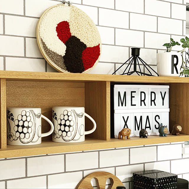 ブラパラ,アラビア,パンチニードル,クリスマス,暮らしを楽しむ,建売,手作り,IKEA,インテリア,建売住宅,インテリア雑貨,ハンドメイド,狭小住宅,小さいお家,海外インテリアに憧れる,キッチン背面,無印良品,カフェ,北欧,サブウェイタイル風壁紙,Kitchen,リサラーソン,ライトボックス,デザインレターズ totaryuの部屋