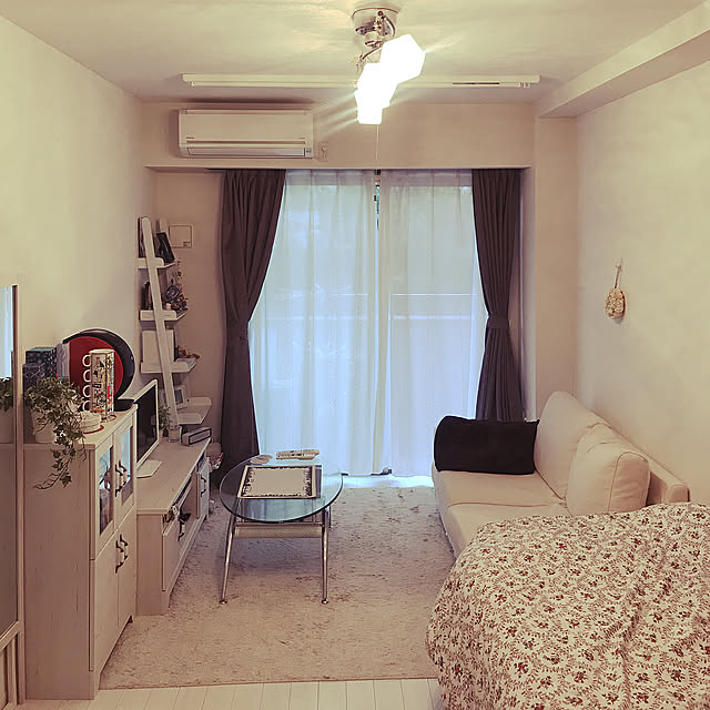 無印良品,ニトリ,ナチュラル,一人暮らし,1K,ホワイトインテリア,ラダーラック,Overview,IKEA,ひとり暮らし Selipの部屋