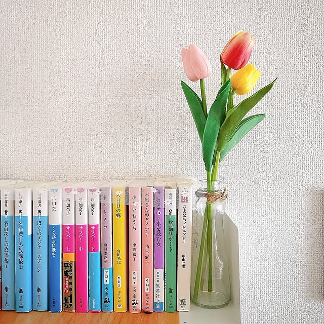 My Shelf,ディスプレイコーナー,一人暮らし,プチプラインテリア,賃貸でも諦めない,昭和賃貸マンション,花のある暮らし,フェイクフラワー,空き瓶リメイク,ナチュラルキッチン 38の部屋