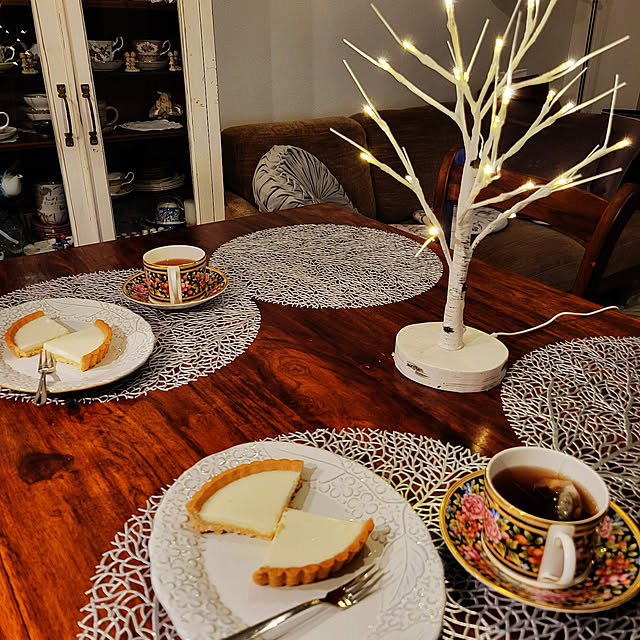 Kitchen,ティータイム,カフェ風,フレンチシック,ウエッジウッド,結婚記念日,白樺ツリー,24年目,レアチーズケーキ,普通の日常に感謝,いい夫婦の日 berryberryの部屋