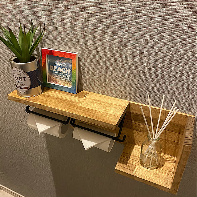 トイレットペーパーホルダー DIY,トイレットペーパーホルダー,コレ、DIYしたよ！,サーフスタイル,ハワイアンインテリア,西海岸インテリア,ハンドメイド,カリフォルニアインテリア,海を感じるインテリア,DIY,DIYのある暮らし,西海岸スタイル,カリフォルニアスタイル,グリーンのある暮らし,トイレディスプレイ,トイレのインテリア,Bathroom 31syuno18の部屋