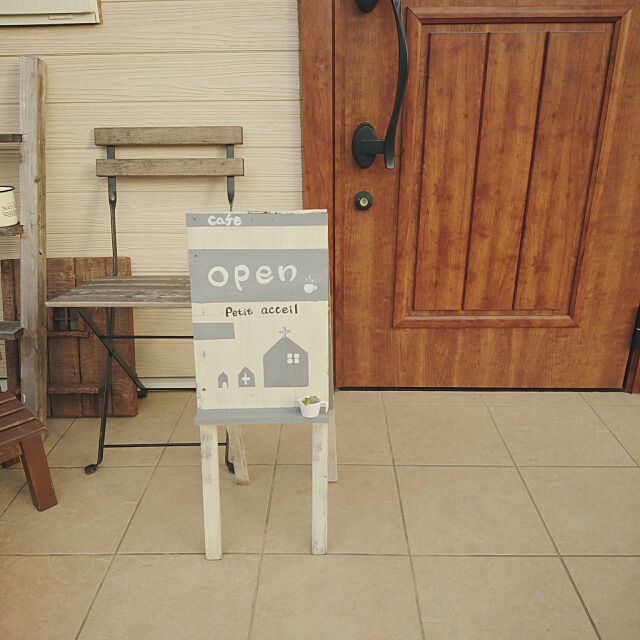 Entrance,手作りの看板,看板 DIY,DIY,handmade,cafe風 comiriの部屋