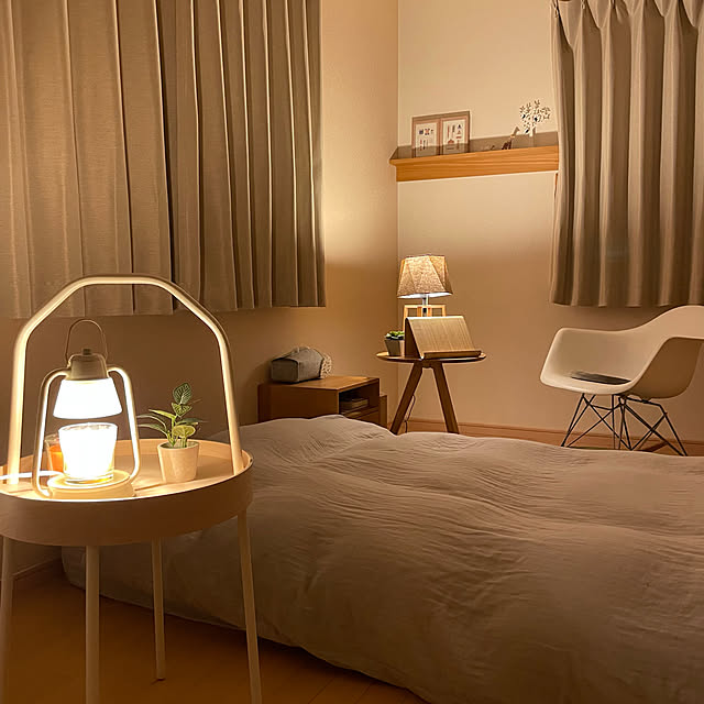 キャンドルウォーマー,Philips Hueアンバサダー,スマート家電,Philips Hue,北欧,ナチュラルモダン,心地よい暮らし,明かり,LED電球,リラックスタイム,寝る前のひととき,スマートライト,Bedroom akmama_khの部屋