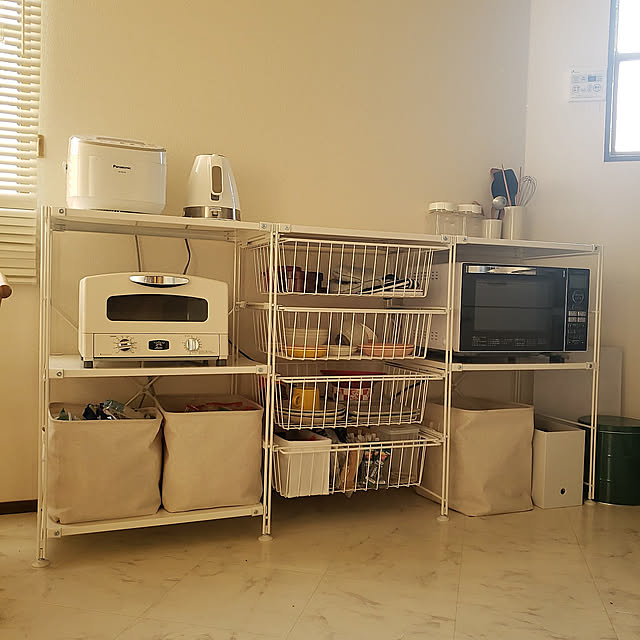 Kitchen,無印良品,スチールユニットシェルフ,アラジントースター,ソフトボックス mayaの部屋