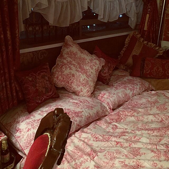 Bedroom,フレンチアンティーク,イギリス寝具,トワルドジュイ,布団カバー,枕カバー,クッションカバー emmyyの部屋