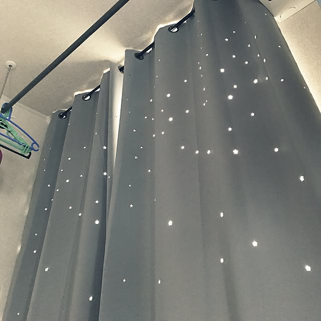 Bedroom,JULYSEVENTH,星,寝室,カーテン satomiの部屋