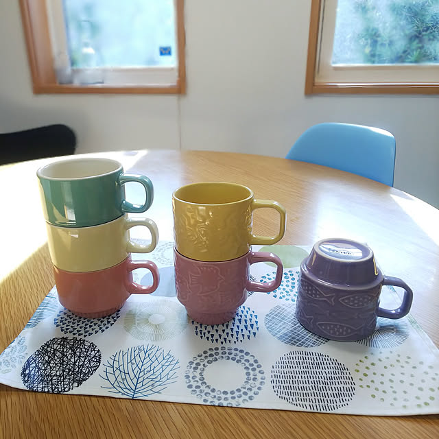 My Desk,お茶セット,セリア,セリアのマグカップ,スタッキングマグ,マグカップ couchanの部屋