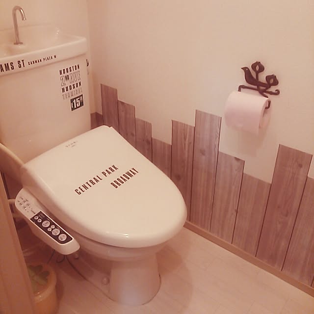 Bathroom,一人暮らし,1K,賃貸,賃貸アパート,セリア,キャンドゥ,板壁風シート,100均,インテリアシート,キャンドゥの板壁風シート Ryoの部屋