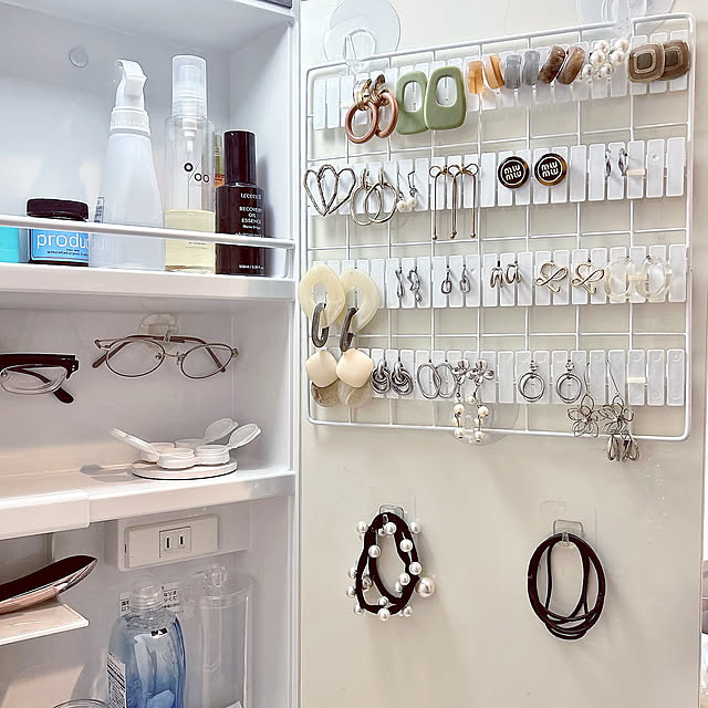 ピアス収納,三面鏡裏収納,洗面所,洗面台,洗面台収納,デッドスペース chimの部屋