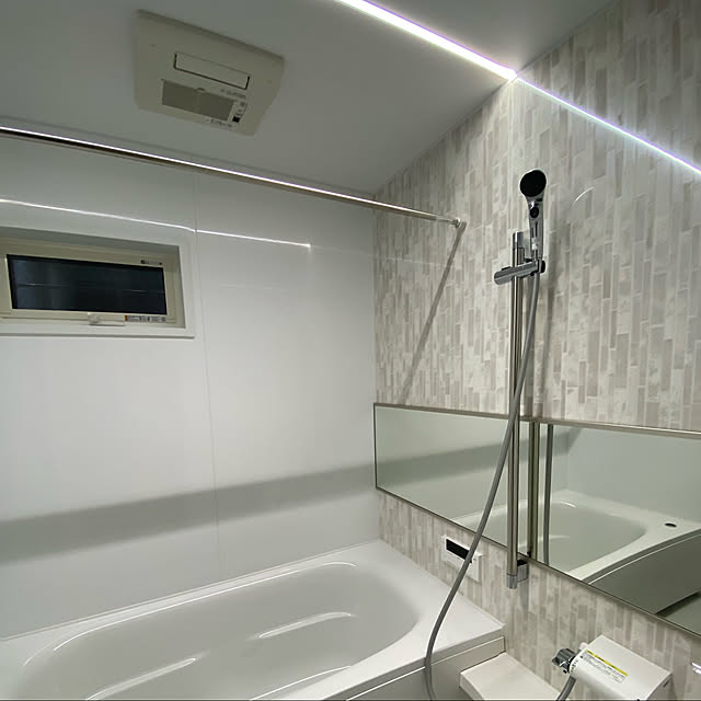 オフローラ,オフローラ　フラットラインLED照明,Panasonicお風呂,狭小住宅,注文住宅,こどもと暮らす,新築一戸建て,引き渡し直後,Bathroom yuuuiの部屋