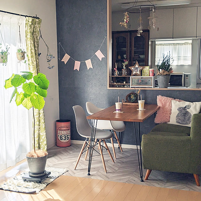 Lounge,テーマのあるお部屋作り,カフェ風,カフェ風インテリアを目指して,お昼は娘とマック,ミルクブッシュ,ウンベラータ,アイビー HIROMINの部屋