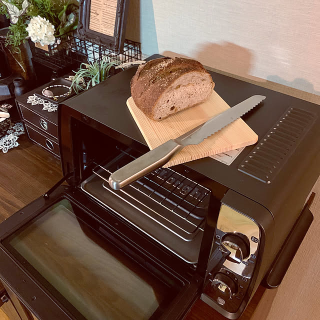 ステンレス好き,ステンレスパン切りナイフ,オーブン&トースター,DeLonghi,キッチンツール,ステンレス,2人暮らし,イベント参加中,IG⇨yasuyo66,無印良品,Kitchen yasuyo66の部屋