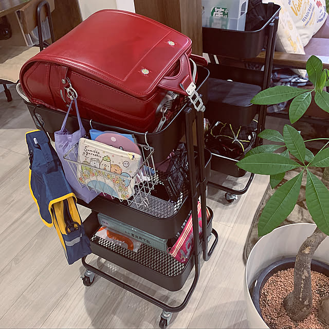 子どもの学用品,子どもの学習環境,アイリスプラザ,キッチンワゴン,整理収納アドバイザー,住宅収納スペシャリスト,沖縄,リビング収納,リビングの一角,Overview mikanの部屋