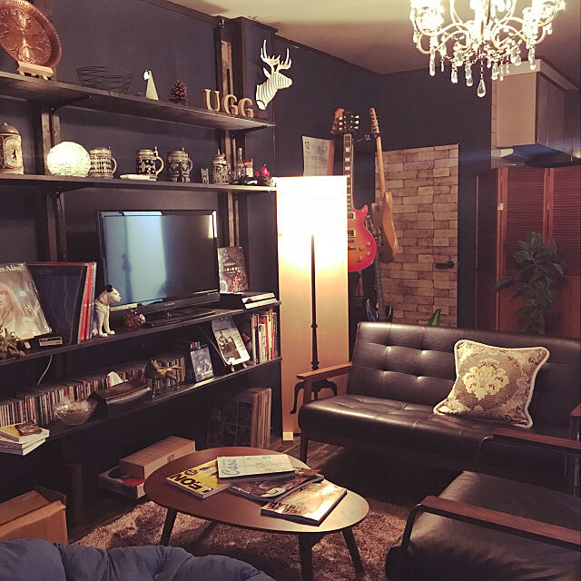Lounge,シャンデリア,英国風,DIY,雑貨,アンティーク,カフェ風,照明,男前 NRSの部屋