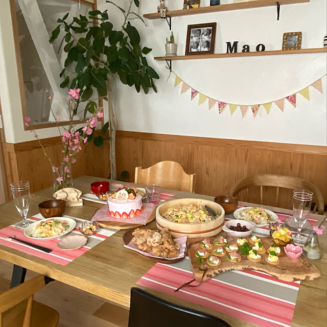 テーブルコーディネート,ちらし寿司,一年で唯一ピンクを使う日,ひな祭り2023,ひな祭り,ひな祭りごはん,My Desk jos.wの部屋
