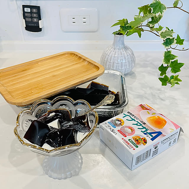 Kitchen,おやつ作り,ガラスの器,コーヒーゼリー,イナアガー,IKEAガラス容器 orange-toastの部屋