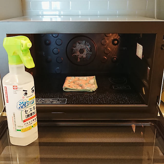 Kitchen,小掃除,オーブンレンジ,油汚れ,セスキの激落ちくん,マイクロファイバーふきん,お掃除 tttbbbの部屋