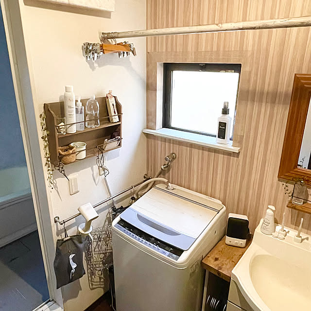 Bathroom,洗濯機まわりの収納 kuroの部屋