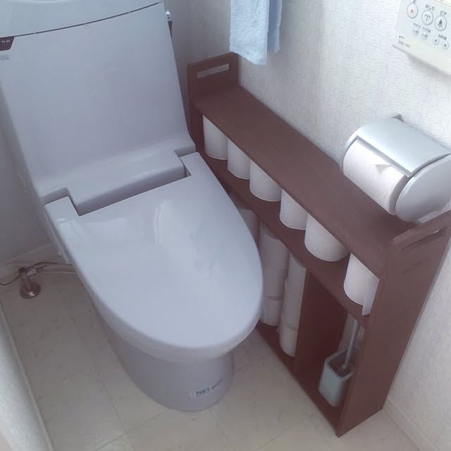 Bathroom,トイレットペーパーの収納,収納,DIY,カインズホーム,ペイント,ホワイティカラーズ minoriの部屋