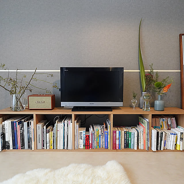 Lounge,無印良品 収納,無印良品,賃貸,新婚生活,13畳のLDK,13畳,テレビボード,犬のいる暮らし mainの部屋