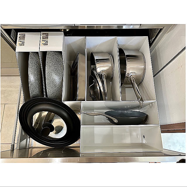 Kitchen,お鍋収納,鍋,キプロスター,グリーンパンフライパン,グリーンパン,フライパンを新調しました,フライパン蓋収納,フライパン収納,キッチン収納,無印良品,収納,シンプル,平屋,平屋暮らし,ズボラ収納 CHIBIHAHAの部屋