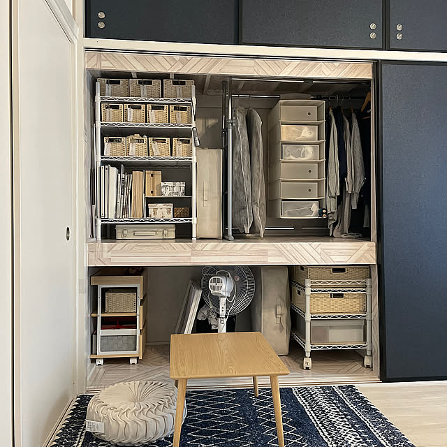 My Shelf,メタルラック収納,押し入れワゴン,団地,団地　賃貸,リメイクシート,押し入れ収納,賃貸でも諦めない！,団地でも諦めない！,ラグ reiの部屋