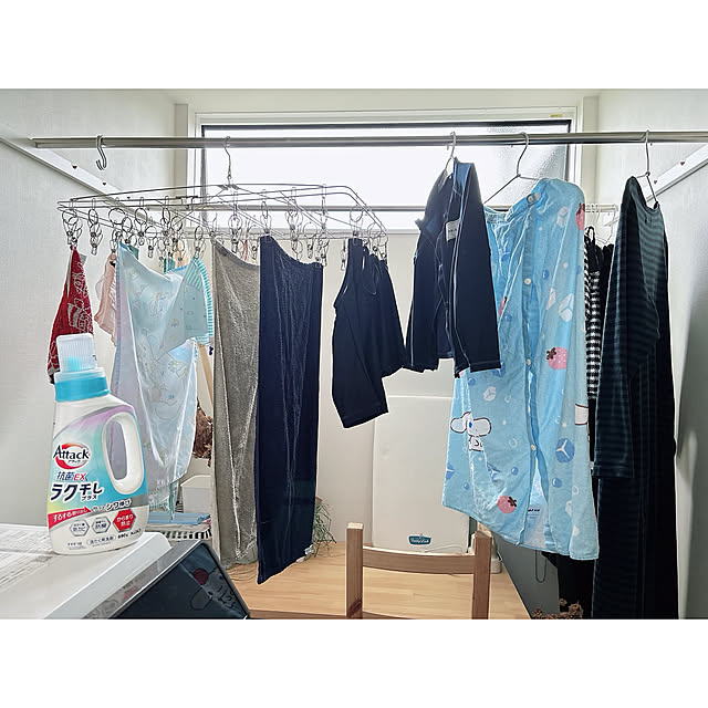 洗濯,洗剤,ランドリー,アタック抗菌EX,ラク干しプラス darakoの部屋