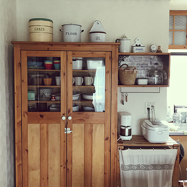Kitchen,ジャンク,食器棚,アンティーク,DIY yuri51の部屋