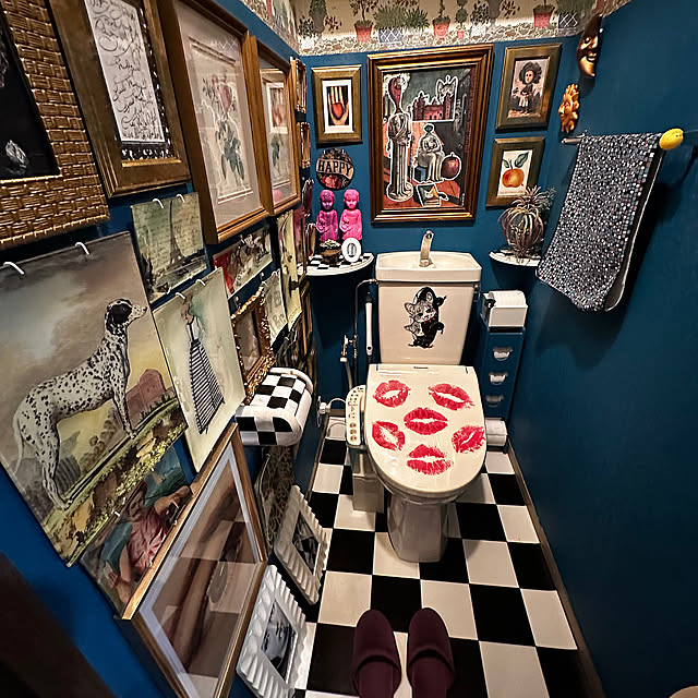 Bathroom,ジョンデリアン,アートのある暮らし,松下さちこ,IKEA okyame-chanの部屋