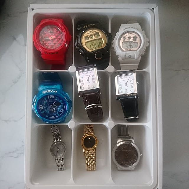 My Desk,時計,空き箱利用 maluhiroの部屋