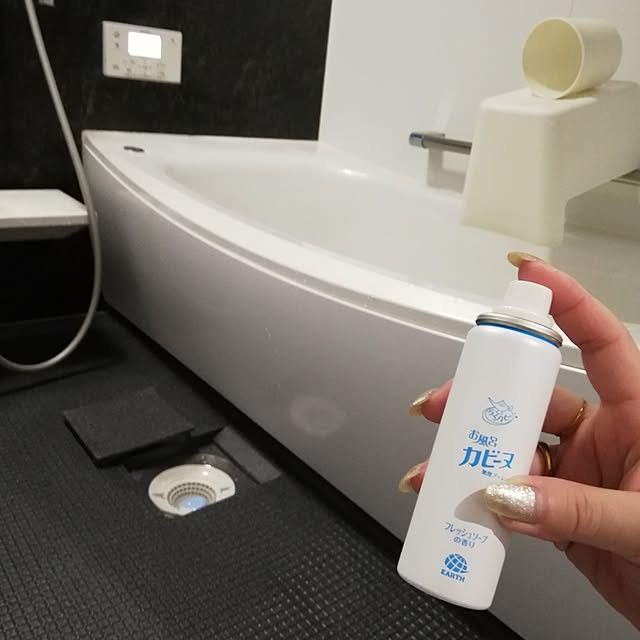 Bathroom,時短掃除,らくハピ,アース製薬モニター投稿,お風呂カビーヌ,お風呂の排水溝,簡単お掃除,手軽にお掃除,時短は助かります,モニターありがとうございます,モニター投稿 fumitanの部屋