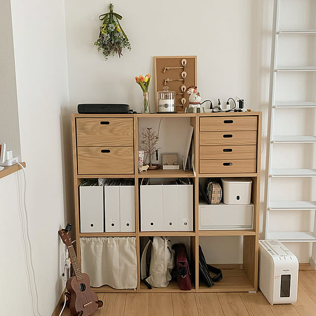 スタッキングシェルフ無印良品,スタッキングシェルフ,建売住宅でも快適生活,建売住宅,夫婦二人暮らし,2階リビングダイニング,2階リビング,フロアガラスコーティング,My Shelf michonの部屋
