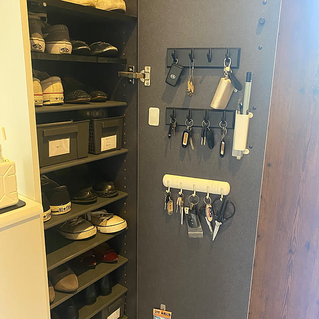 Entrance,シューズクロークの扉,カギ収納,鍵収納,ダイソー,DAISO商品,建売住宅 mstmamaの部屋