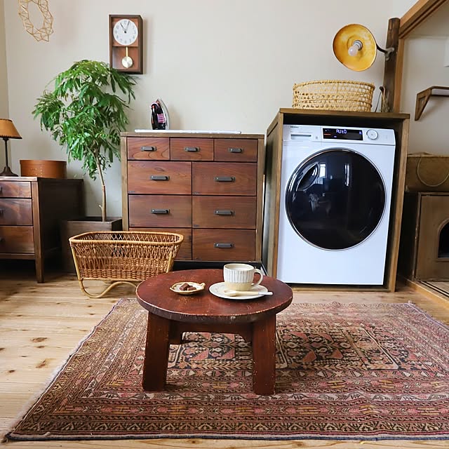 Lounge,乾燥機,ハイアール,haier,ときめきカタログ2024,FUWATO,家具はお義父さんがDIY!,インスタ→slow.life.works,３畳,猫のいる暮らし slow-lifeの部屋