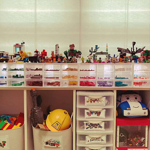 キッズスペース,ニトリレターケース9個引出し,LEGO収納,子どもと暮らす,ニトリ,Overview nicochianの部屋