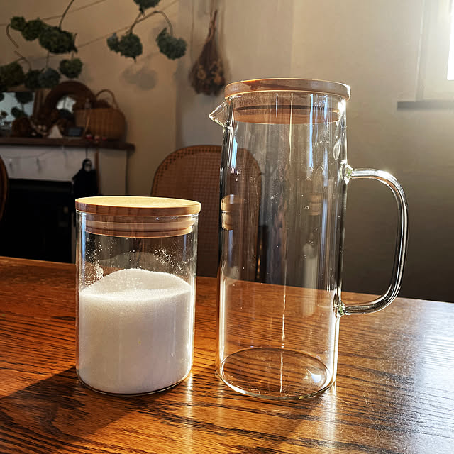 キャニスター,100均,ガラスポット,耐熱ガラス,買ってよかったもの,お手入れ簡単,ダイソー,プチプラアイテム,Kitchen tomoの部屋