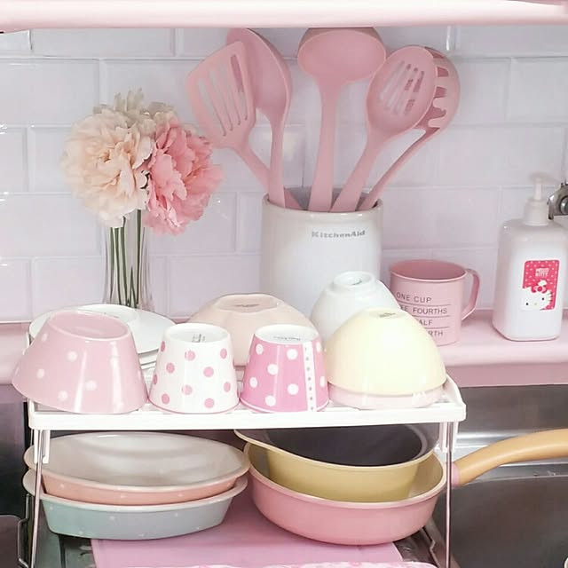 Kitchen,ピンク,パステル,Pink eunmiの部屋