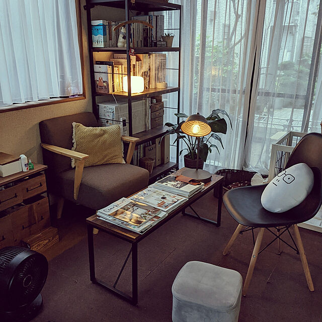 Lounge,読書スペース,ソファ,ニトリ,salut!,DIY,観葉植物,カフェ風 CHIEの部屋