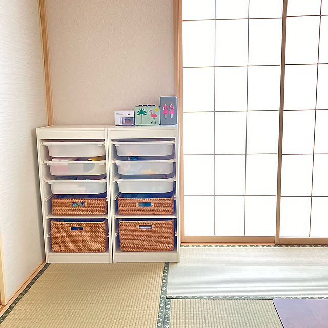 おかたづけ,おかたづけ育,整理整頓,自然素材,おもちゃ収納,バスケット,ニトリ,トロファスト,IKEA,和室,すっきり暮らす,おうち時間,おうち時間を楽しむ,すきなものだけ,すっきり暮らしたい,こどもがいる生活,こどものいる暮らし,My Shelf ck202の部屋