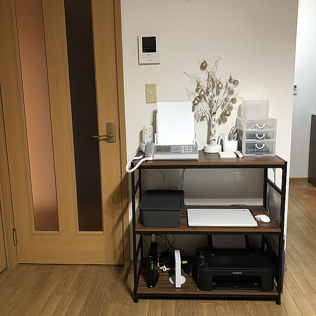FAX,プリンター,パソコン,配線ごちゃごちゃ,コーナン,クリスマス,賃貸,ダイソー,シンプルインテリア,Lounge mの部屋