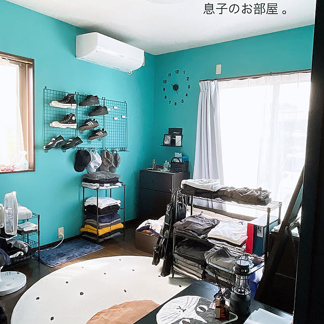 Overview,ワイヤーラック,ニトリ,見せる収納,息子のお部屋,Daiso -Riley-mama.-の部屋