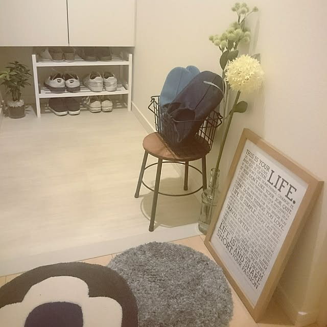 Entrance,ルームシューズ,1LDK,2人暮らし,賃貸アパート,ニトリ,salut!,狭い玄関,イベント参加中,HOLSTEE社マニフェスト Mikaの部屋