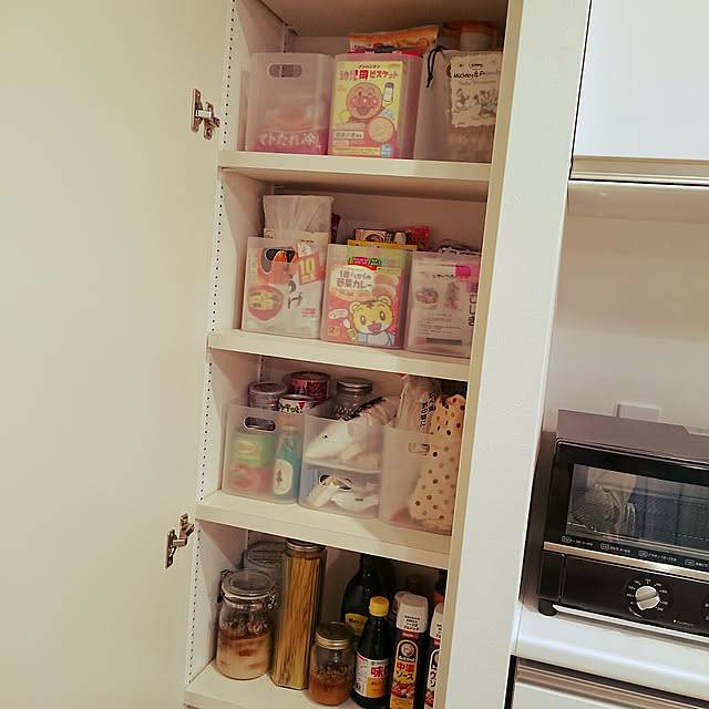 My Shelf,ダイソー,こどもと暮らす。,すっきり暮らす,コツコツ片付け,パントリー,パントリー収納,生活感たっぷり,家族みんながわかるように。,ダイソー積み重ねボックス Allyの部屋