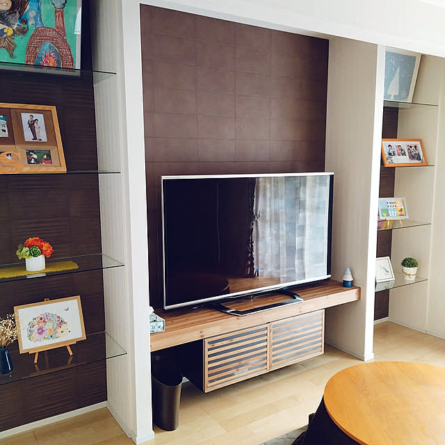 My Shelf,造作棚,造り付けテレビボード,テレビ台,ディスプレイ棚,造り付け家具,北欧ナチュラル,エコカラット mariyaの部屋