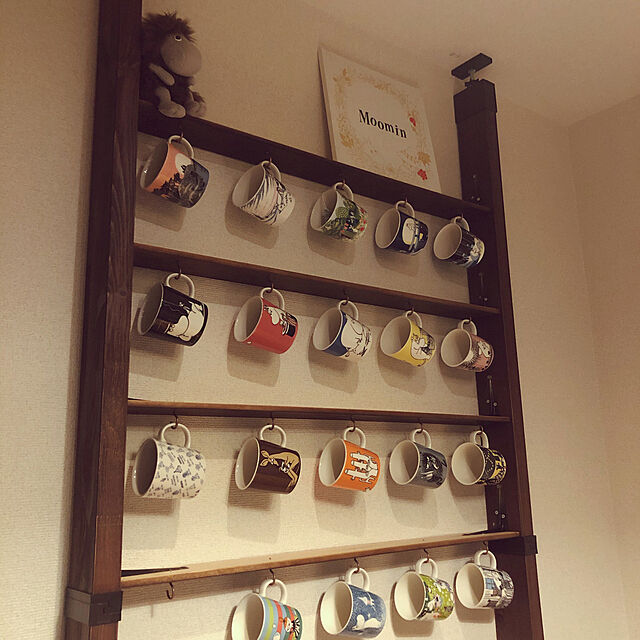 マグカップとインテリア,マグカップ 収納,ムーミンマグ,わたしのDIY&リメイクアイデア,DIY,On Walls,ムーミンマグ沼 Ayumiの部屋