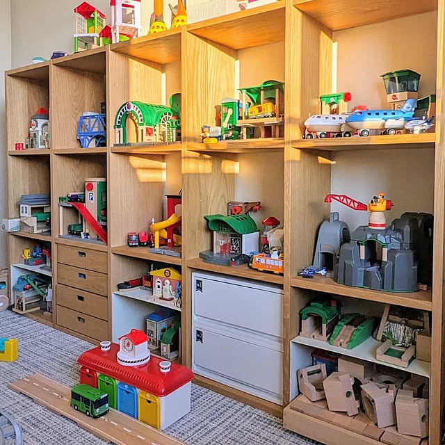 My Shelf,スタッキングシェルフ,おもちゃ部屋,おもちゃ収納,子供部屋,BRIO,本棚,無印良品,こどもと暮らす,ちいさいおうち,狭いけど諦めない！,キッズスペース aycameraの部屋